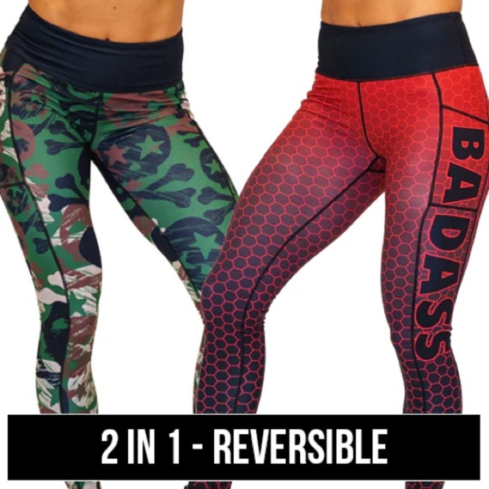 EUC, CVG BADASS REVERSIBLE LEGGINGS. Women’s Large. Sold out design.